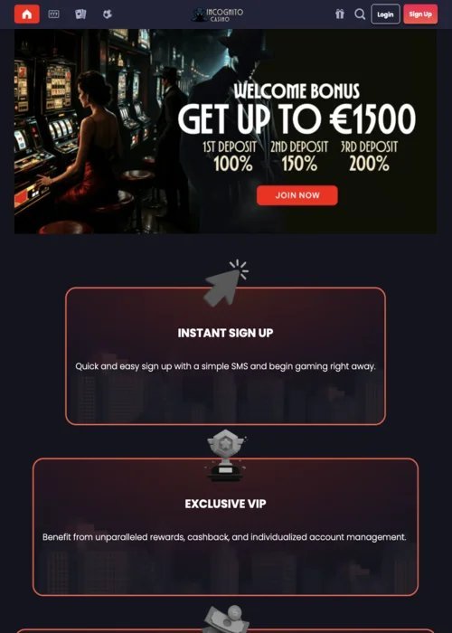 Best incognito casino bonus in United Kingdom